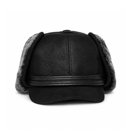 Black Fur Trapper Hat