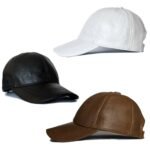 Genuine Lambskin Leather Baseball Cap | 3 Pack Laether Ball Caps