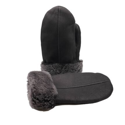 Real Shearling Leather Sheepskin Leather Mittens