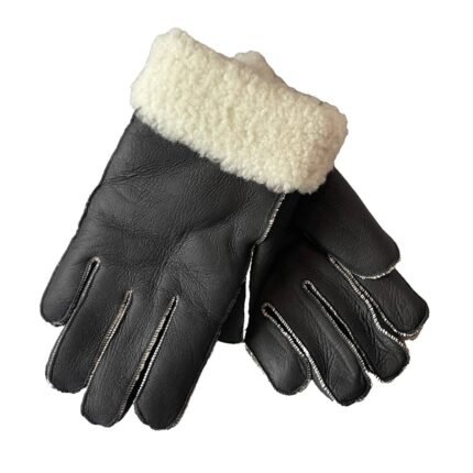 Black Ivory Fur Gloves