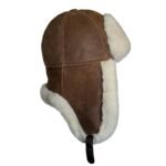 Genuine Shearling Leather Trooper Hat – Ultimate Cold-Weather Protection with Luxurious Fur Lining