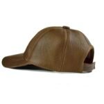 Unisex Genuine Leather Baseball Cap – Adjustable Red Lambskin Hat