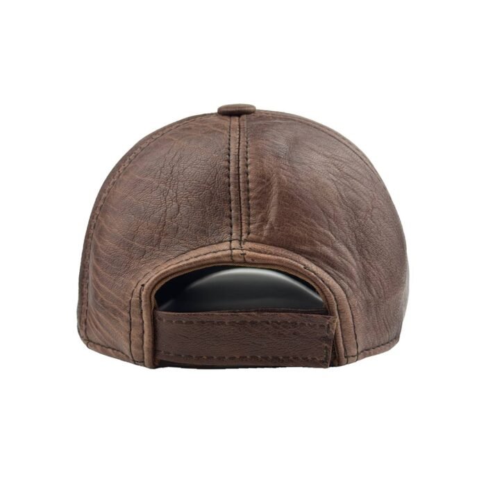 Men’s Genuine Leather Baseball Cap – Adjustable Lambskin Hat