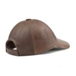 Men’s Genuine Leather Baseball Cap – Adjustable Lambskin Hat
