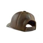 Unisex Genuine Leather Baseball Cap – Adjustable Red Lambskin Hat