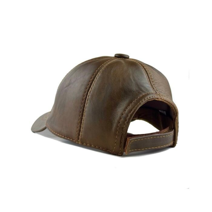 Unisex Genuine Leather Baseball Cap – Adjustable Red Lambskin Hat