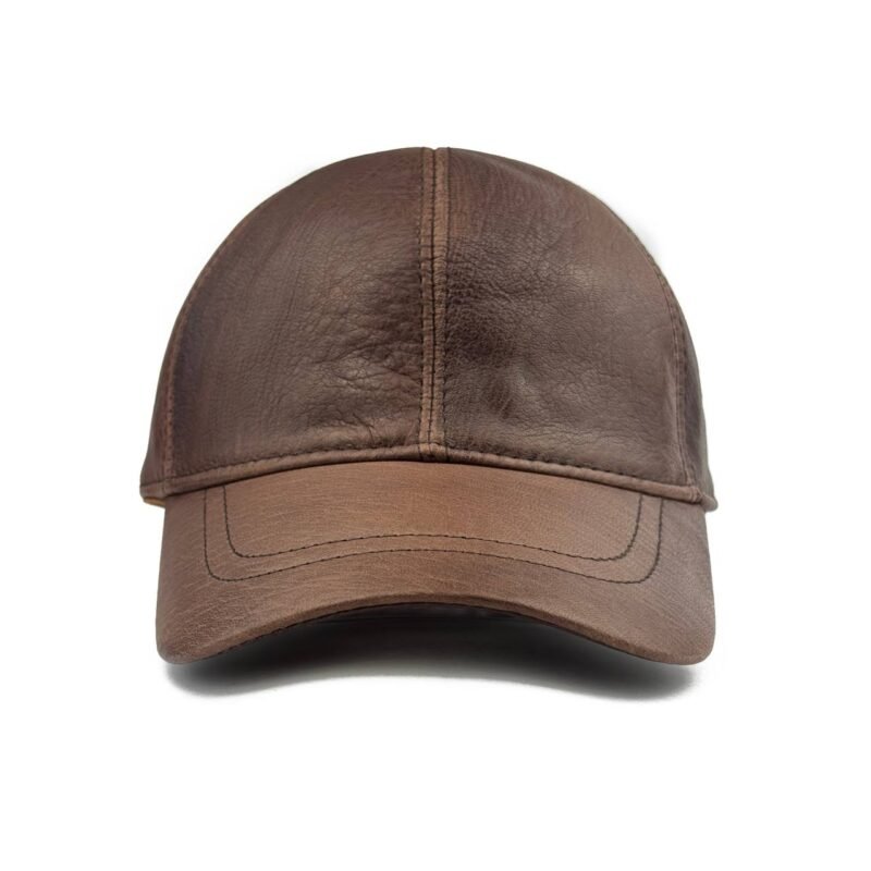 Men’s Genuine Leather Baseball Cap – Adjustable Lambskin Hat