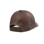 Men’s Genuine Leather Baseball Cap – Adjustable Lambskin Hat