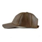 Unisex Genuine Leather Baseball Cap – Adjustable Red Lambskin Hat