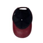 Unisex Genuine Leather Baseball Cap – Adjustable Red Wine Lambskin Hat