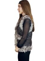 Shearling vest for men and women natural wool lining