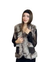 Shearling vest for men and women natural wool lining