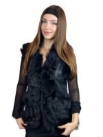Shearling vest for men and women natural wool lining