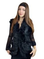Classic sheepskin vest durable handmade winter gilet