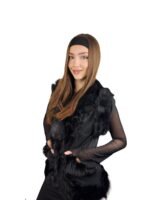 Handcrafted sheepskin gilet rustic winter fashion