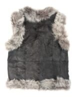 Shearling vest for women natural wool lining