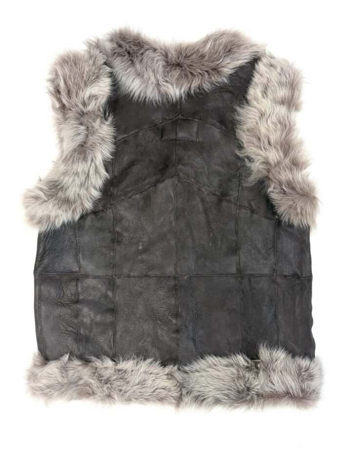 Shearling vest for women natural wool lining