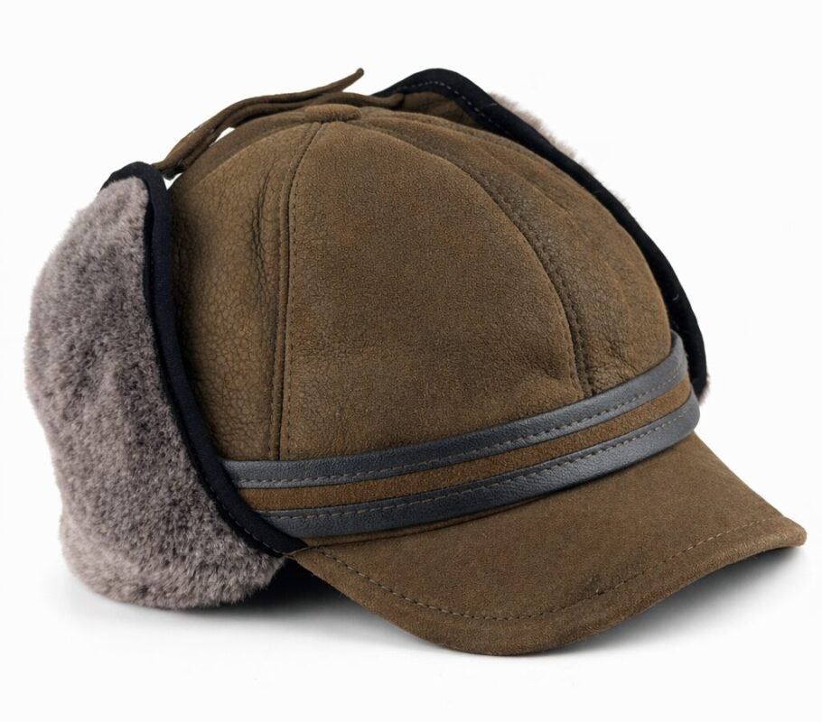 Sheepskin Leather Trapper Hat