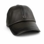 genuine leather baseball cap made of premium sheepskin – luxury brown leather dad hat for men