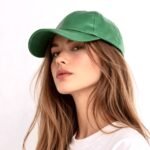 Spring green genuine leather St. Patrick’s Day baseball cap for men