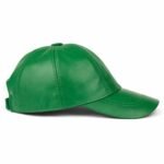 Spring green genuine leather St. Patrick’s Day baseball cap for men