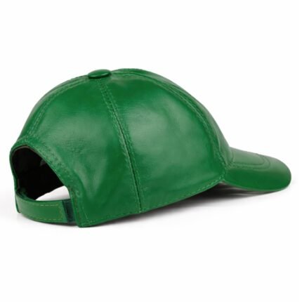 Spring green genuine leather St. Patrick’s Day baseball cap for men