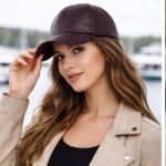 Dark Bordo Baseball Leather Cap