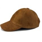 Suede Baseball Leather Cap