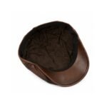 Leather Newsboy Cap for Men – Genuine Sheepskin Flat Cap
