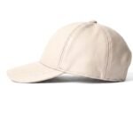 Genuine Leather baseball cap with curved brim and adjustable back strap.