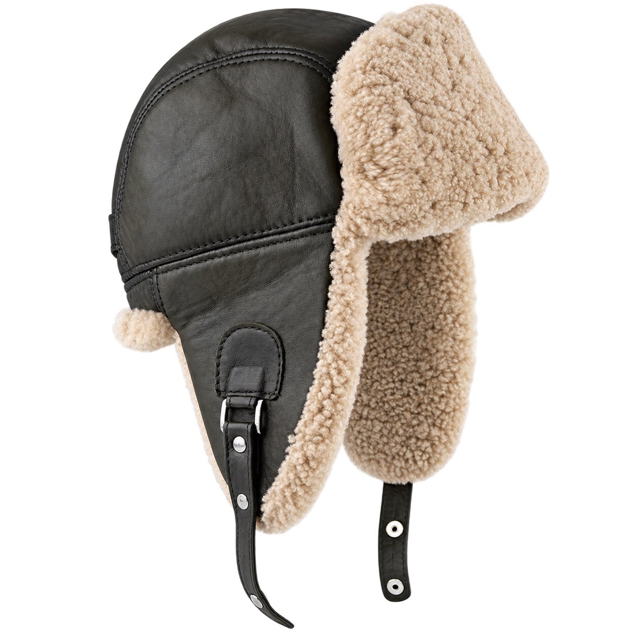 Sheepskin Trapper Hat -Russian Usdhanka